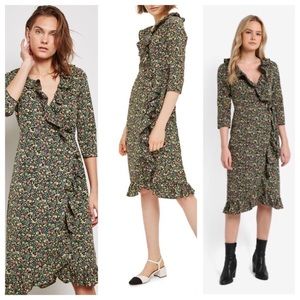 Topshop garden wrap dress